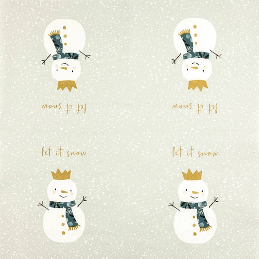 Serviettes en papier - Snowman
