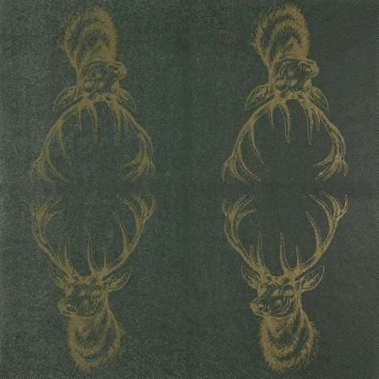 Serviettes en papier - Cerf doré