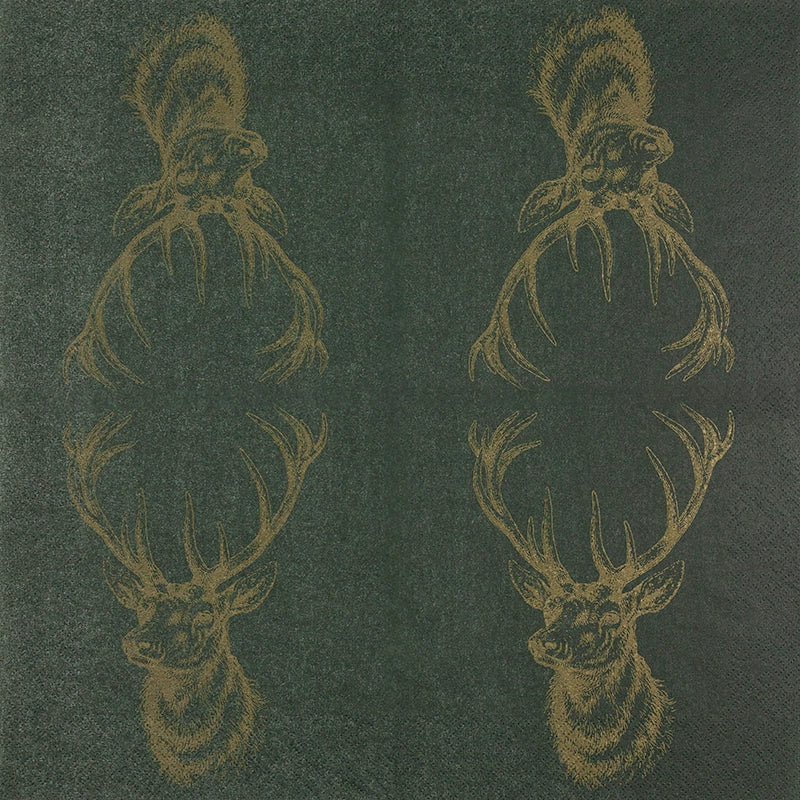 Serviettes en papier - Cerf doré